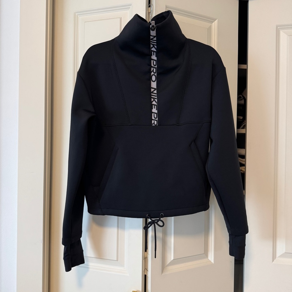 Nike Pro Black Pullover Sweatshirt Size Small - Picture 6 of 12